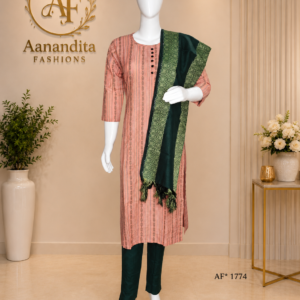 mul chanderi frock