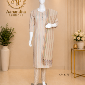mul chanderi frock