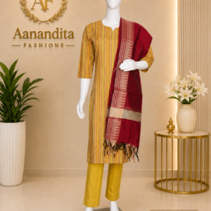 mul chanderi frock