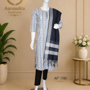 mul chanderi frock