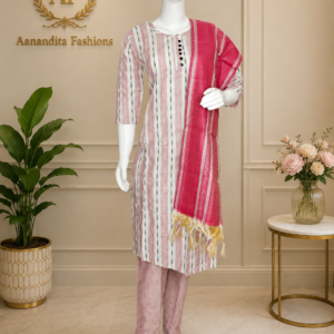 mul chanderi frock