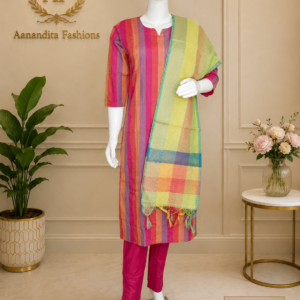 handloom cotton 3pc dress