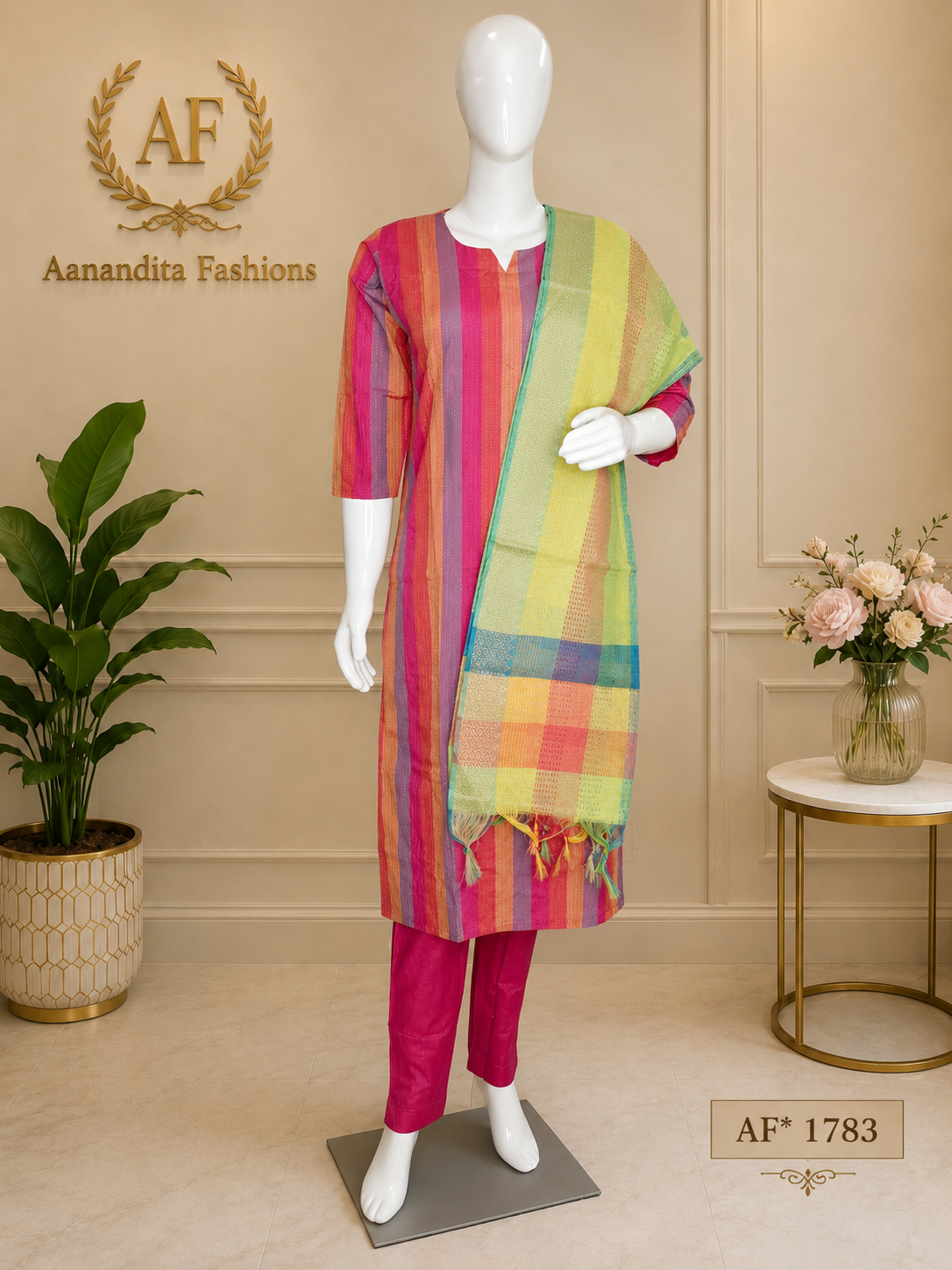 handloom cotton 3pc dress