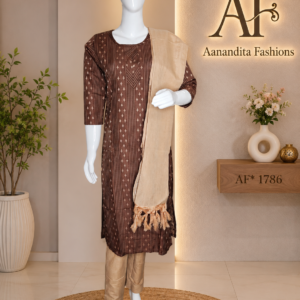 mul chanderi frock